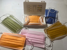 Load image into Gallery viewer, Assorted Multicoloured 3 PLY Disposable Face Masks in Waterproof Case (10 units in case)
